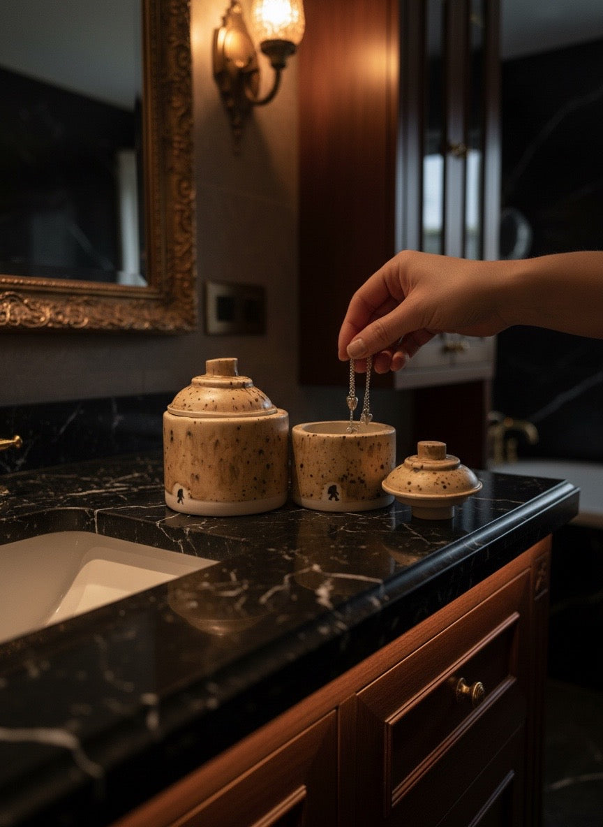 3 Piece Set. Small & mini jars and a lip planter